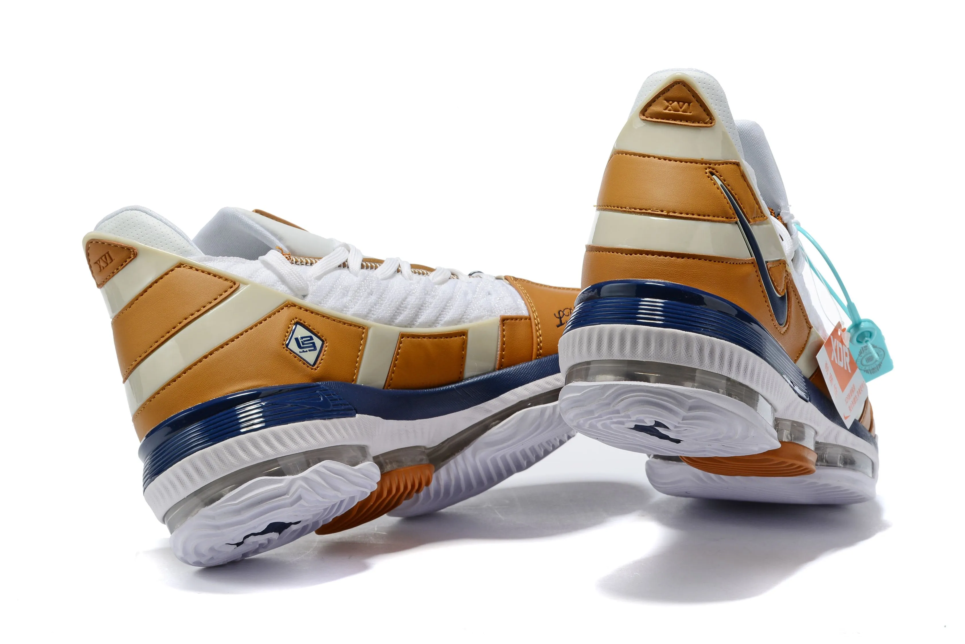 Asics No Tie Shoes Nike Lebron XVI 16 SB White Brown Sneaker Shoes Sale Men Size 7-13