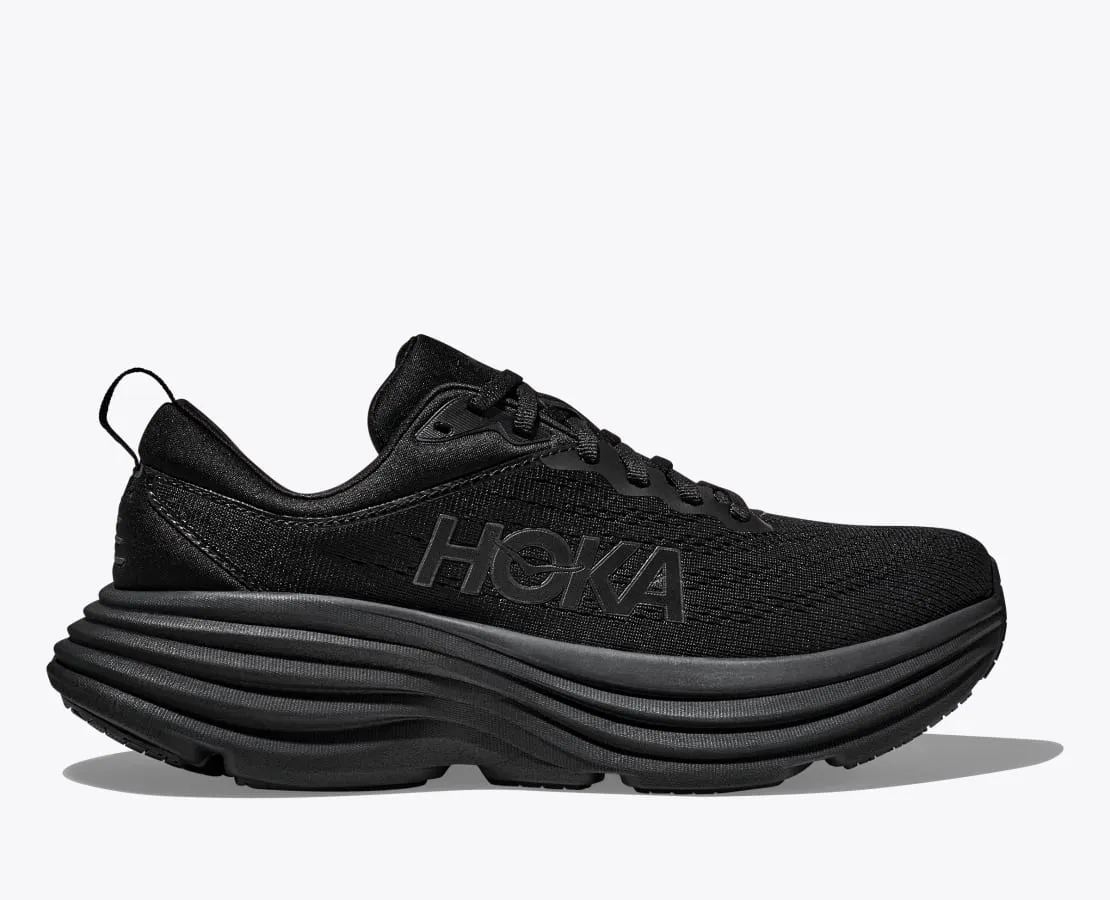 Hoka - Men's Bondi 8 Black/Black BBLC 1123202 Lightweight Running Shoe