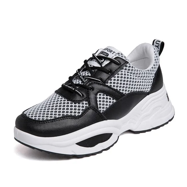 Free Run 2018 Road Running Shoes Height Increasing  Women Running Shoes Red White