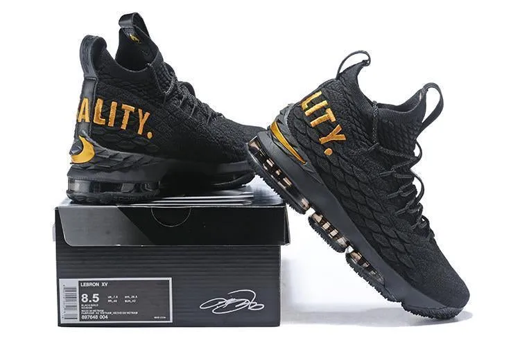 Asics Tennis Shoes 4e Width Nike Lebron XV 15 Black Equality Black Men Shoes Sale Size US7,8,8.5,9,10,11,12