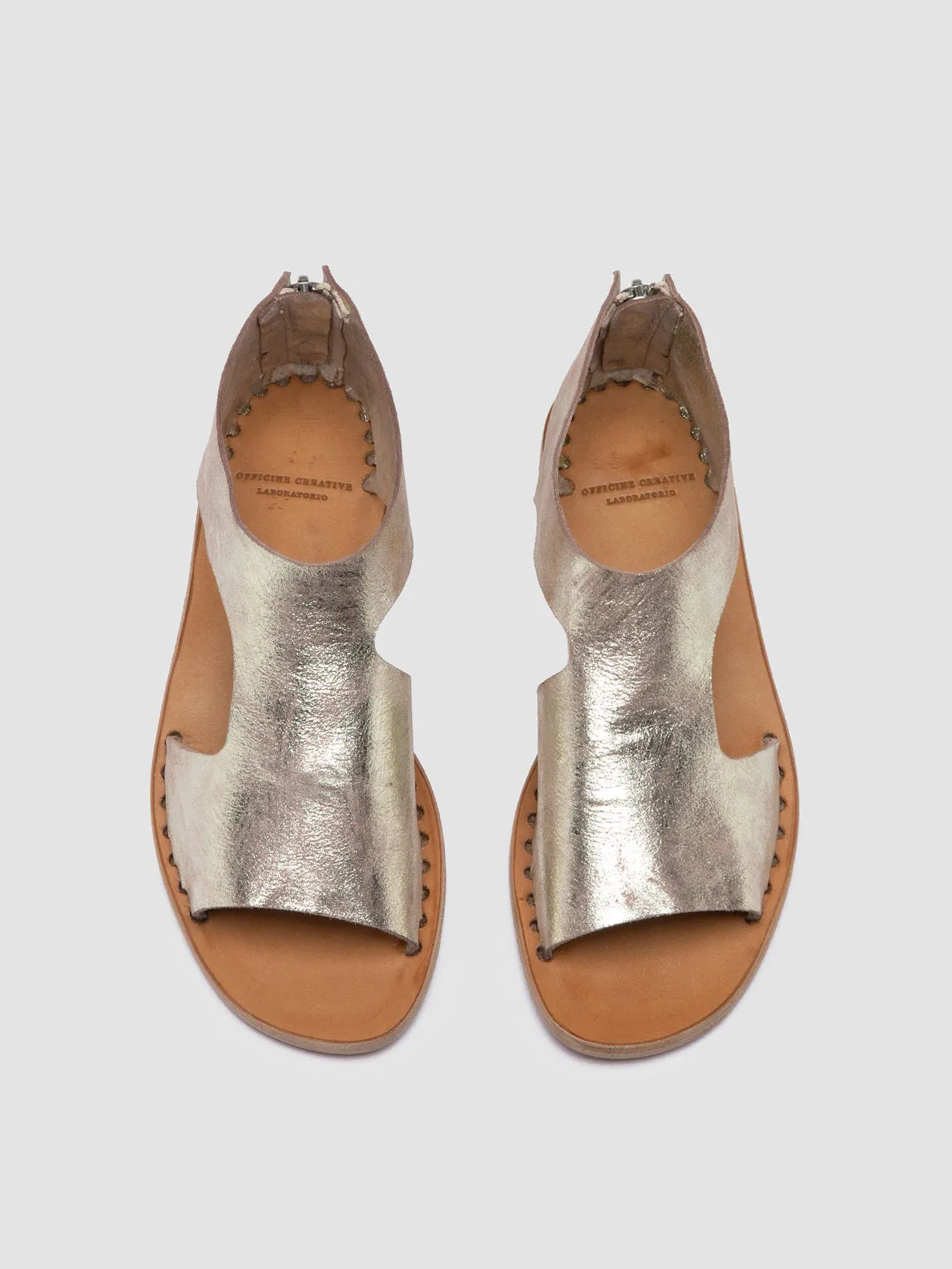 ITACA 047 - Platinum Leather Sandals Sandals White