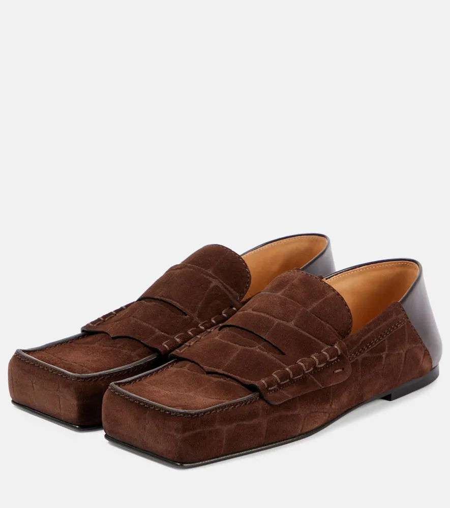 Baby Blue Loafers Jacquemus Carr leather penny loafers