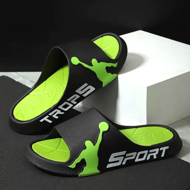 JOYWILL 2022 Summer Men Slippers Outdoor Male Shoes Anti-slip Slippers With Wool