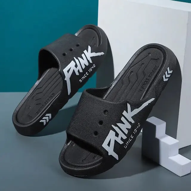 JOYWILL 2022 Summer Men Slippers Outdoor Male Shoes Anti-slip Washable Slippers For Guests