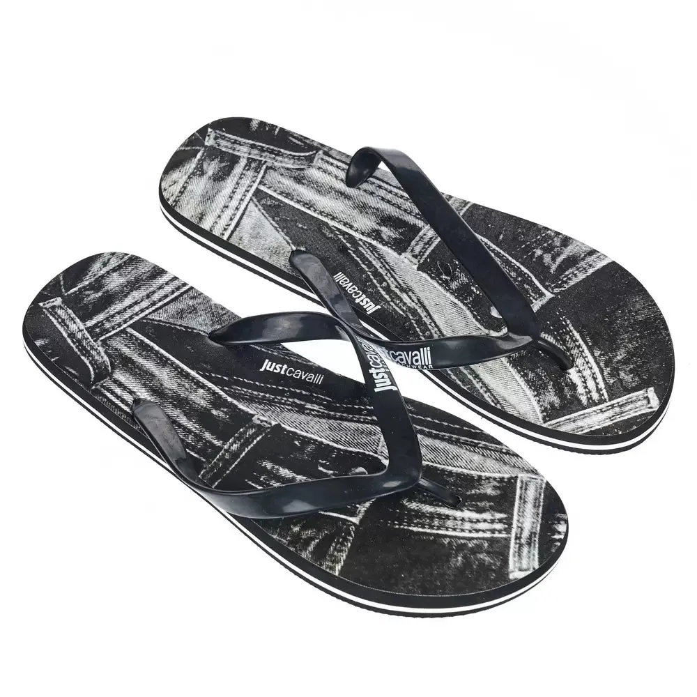 Just Cavalli Black EVA Men Sandal Birkenstock Betula Sandals