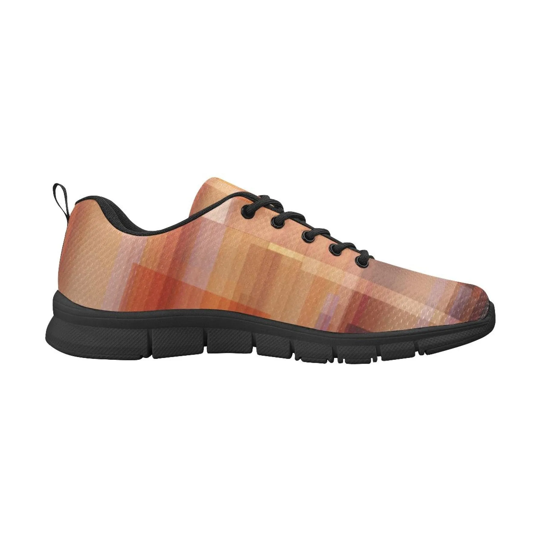 On Cloud Running Shoe Sale Uniquely You Womens Sneakers, Geometric Brown and Black Running Shoes by inQue.Style