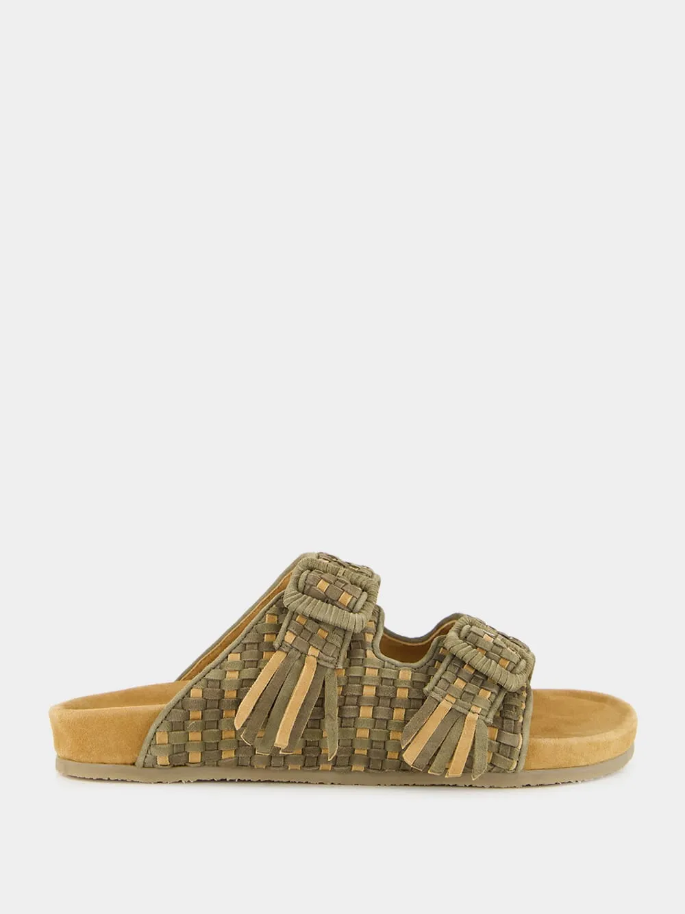 Khaki Green Tress Suede Sandals Poshmark Sandals