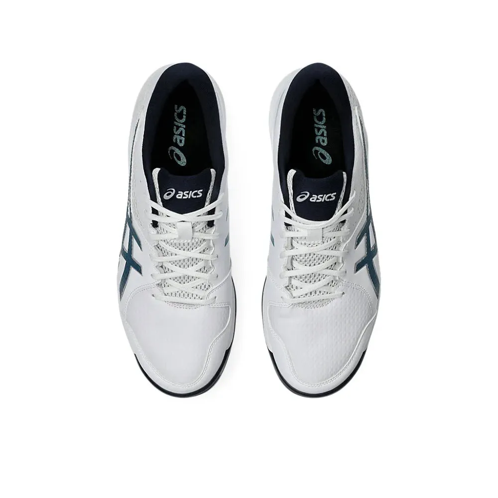 Asics Ex89 Sportstyle Shoes ASICS Men's Gel-Peake 2 Cricket Shoe (White/Atlantis Blue)