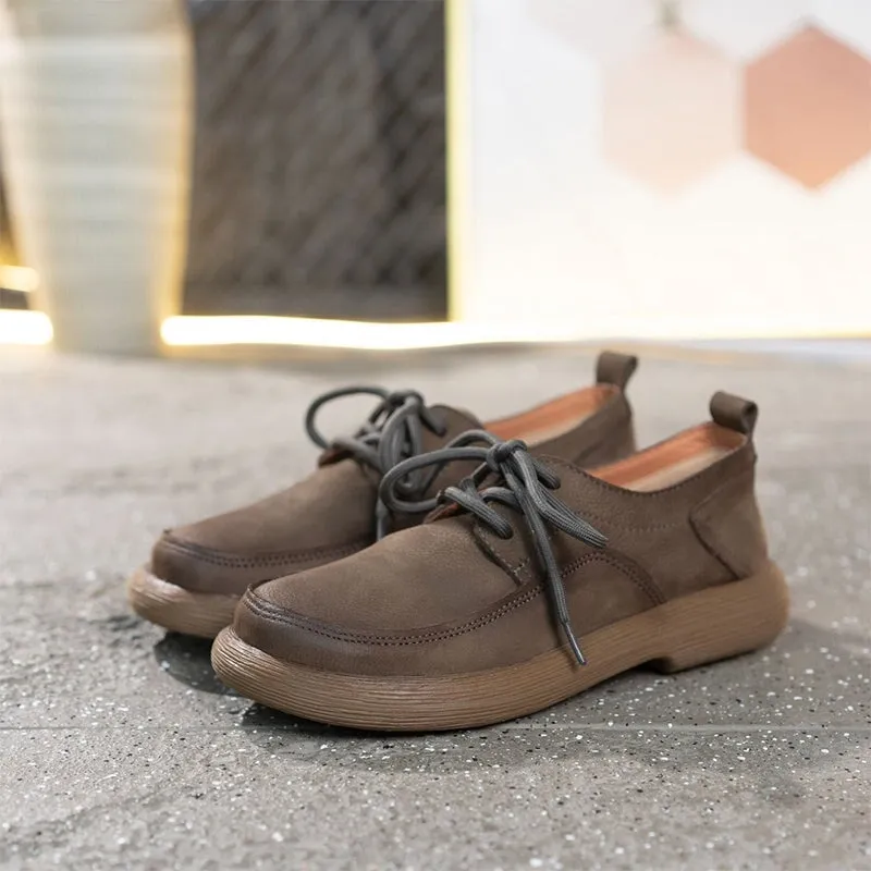 Magnanni Jadiel Patent Cap-toe Oxfords Lace up Soft Leather Oxford Shoes for Women In Khaki/Gray