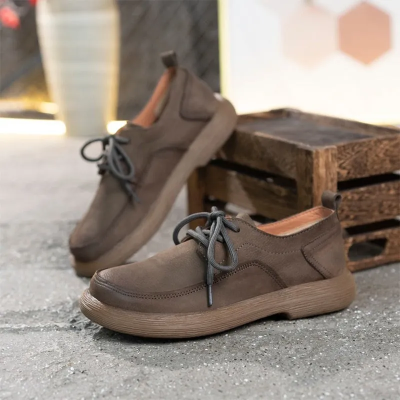 Florsheim Rucci Cap Toe Oxford Lace up Soft Leather Oxford Shoes for Women In Khaki/Gray