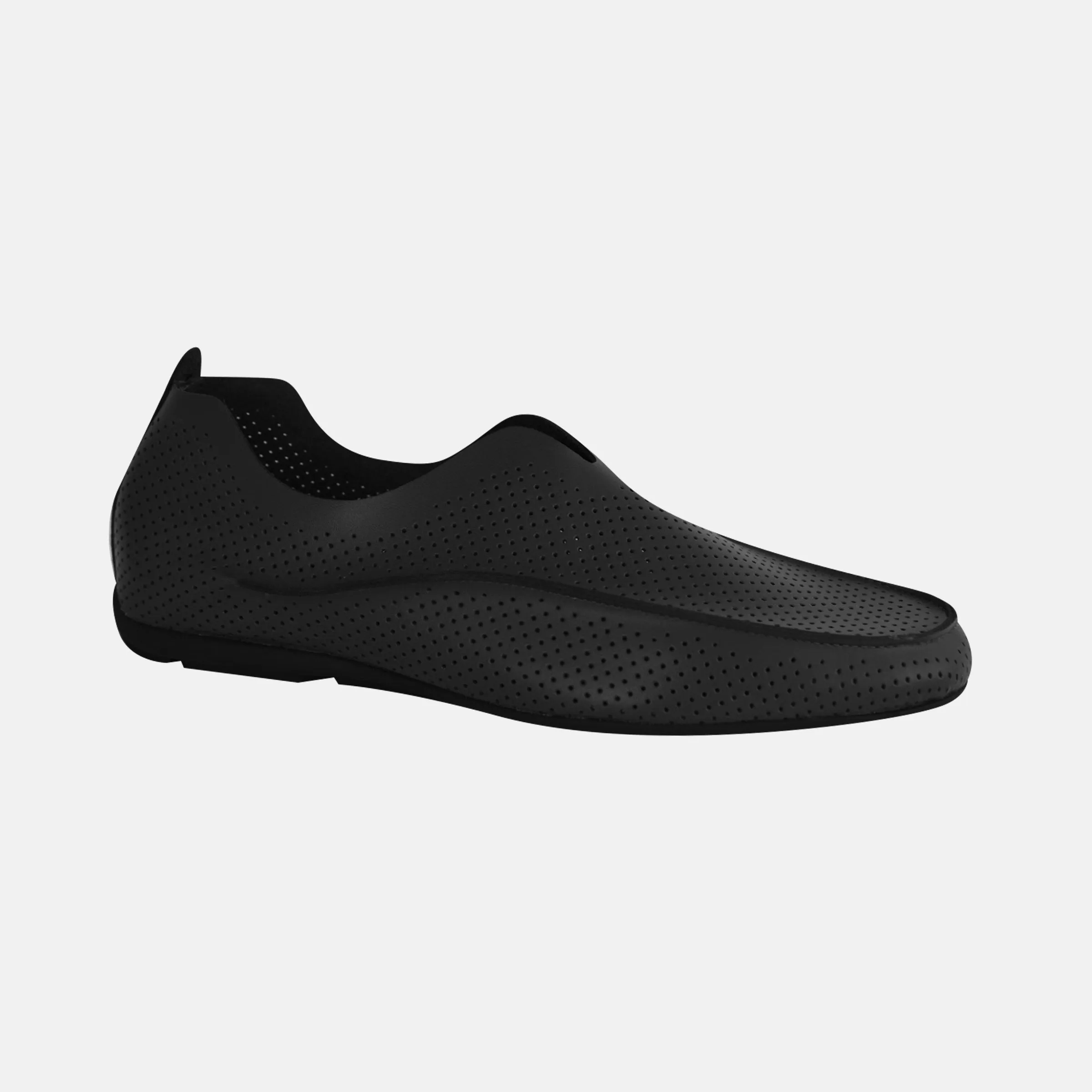 LACROSSE NEO Black Suede Slip On Loafers
