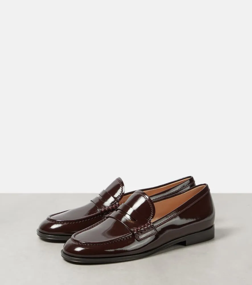 Pennies In Penny Loafers Gianvito Rossi Georgie patent leather loafers