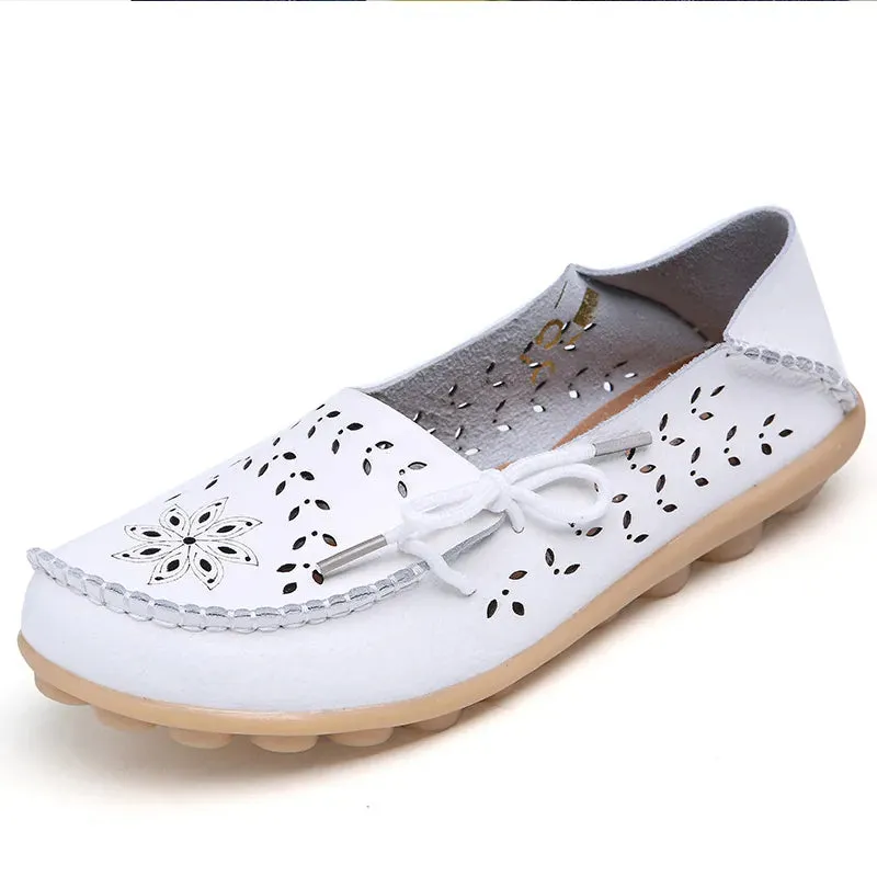 Summer Suede Loafers Women's Flat Shoes Breathable PU Leather Loafers Casual Slip On Shoes