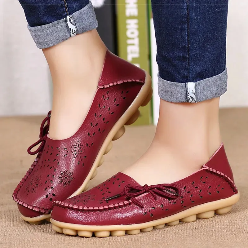 Women's Flat Shoes Breathable PU Leather Loafers Casual Slip On Shoes Emme Parsons Danielle Loafers