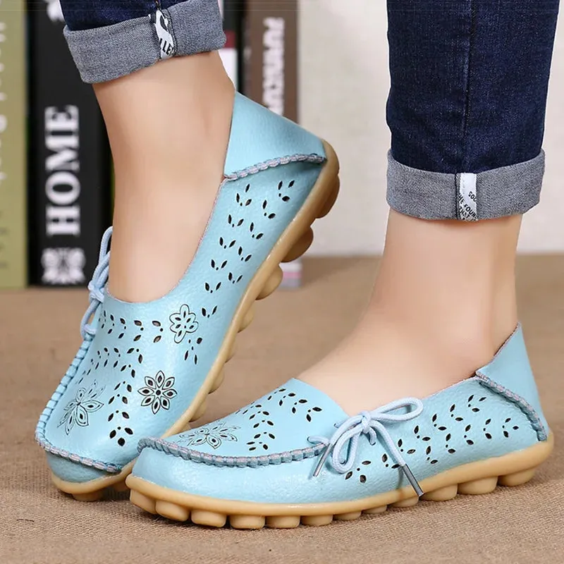 Women's Flat Shoes Breathable PU Leather Loafers Casual Slip On Shoes Giorgio Brutini Loafers