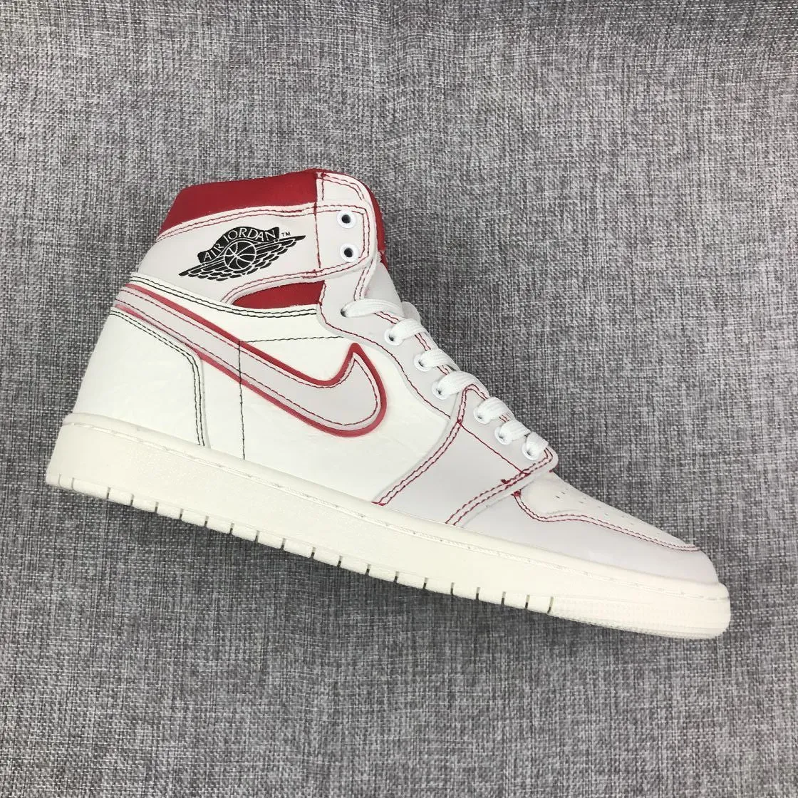 Nike Air Jordan 1 High Retro OG White Red Shoes Basketball Men Size US 7 - 13 Shoe Brand Asics