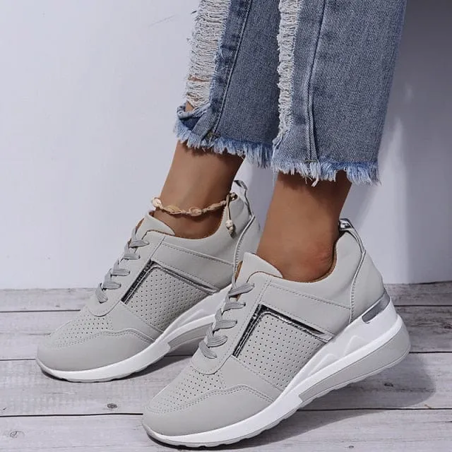 2023 VULCANIZED WEES HOLLOW BREATHABLE MESH CASUAL WOMEN SLIP ON LACE-UP LOAFERS NEW SNEAKERS Patent Penny Loafers