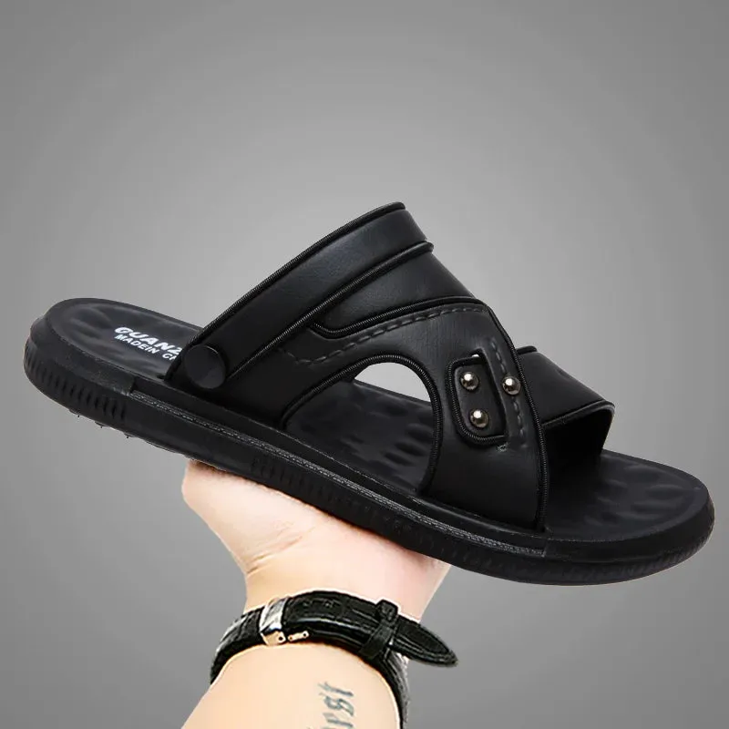 Summer Men Sandals Open Toe Flat Mens Casual Shoes Outdoor Walking Sandals for Men Beach Shoes sandalias hombre Men slippers Bike Shoes Flat Pedals