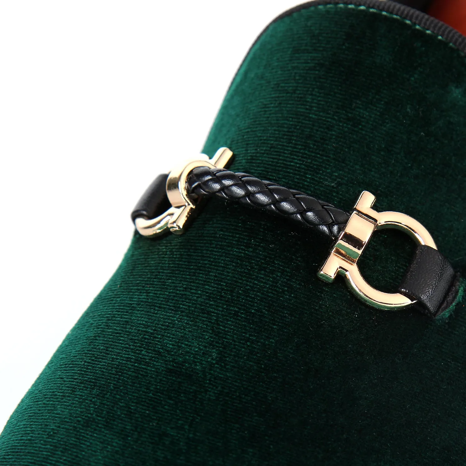 Harpelunde Men Flats Buckle Strap Casual Shoes Velvet Loafer Slippers Fuzzy Sneakers Slippers