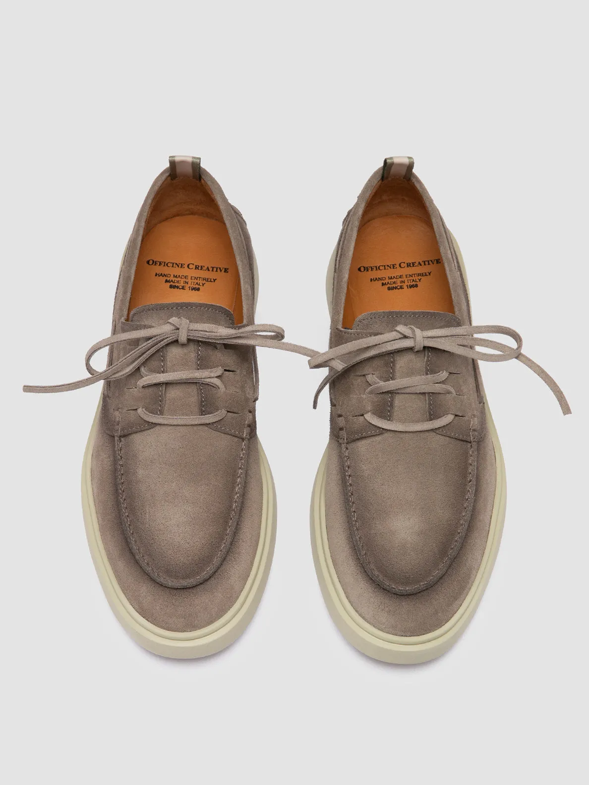 BONES 013 - Grey Suede Boat Shoes Cheap Penny Loafers