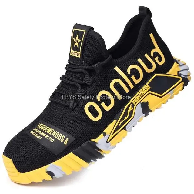 Puncture Proof Safety Shoes for Men Moc Toe Steel Toe Work Boots