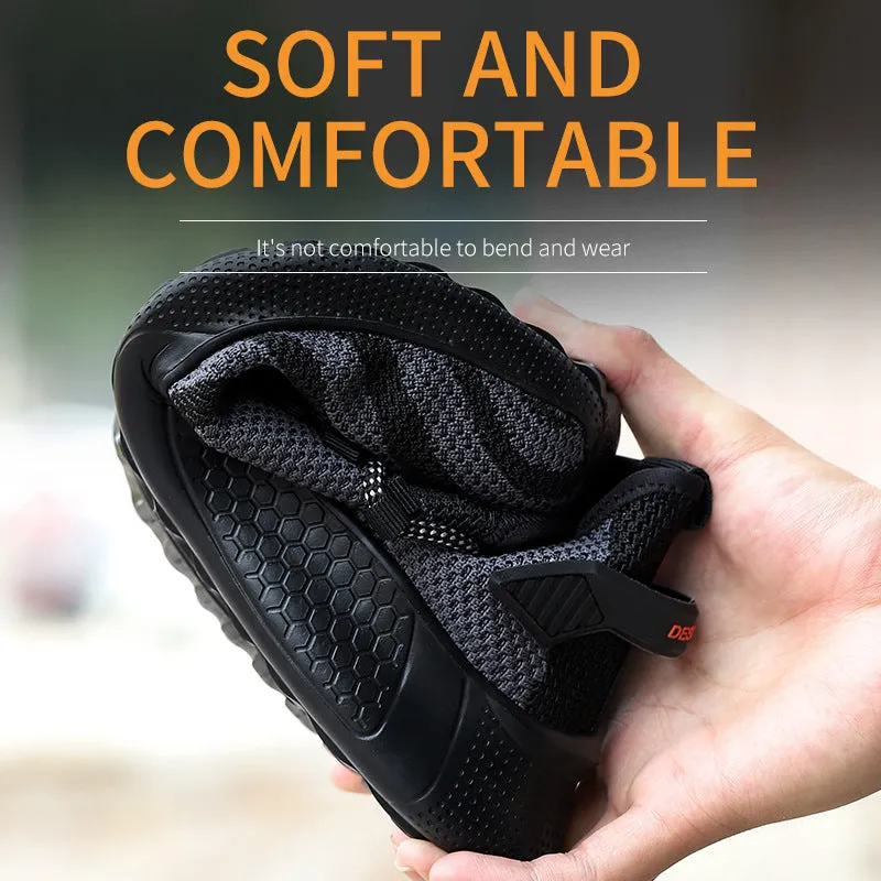 Waterproof Wedge Work Boots Lightweight Non-Slip Protective Work Shoes Men