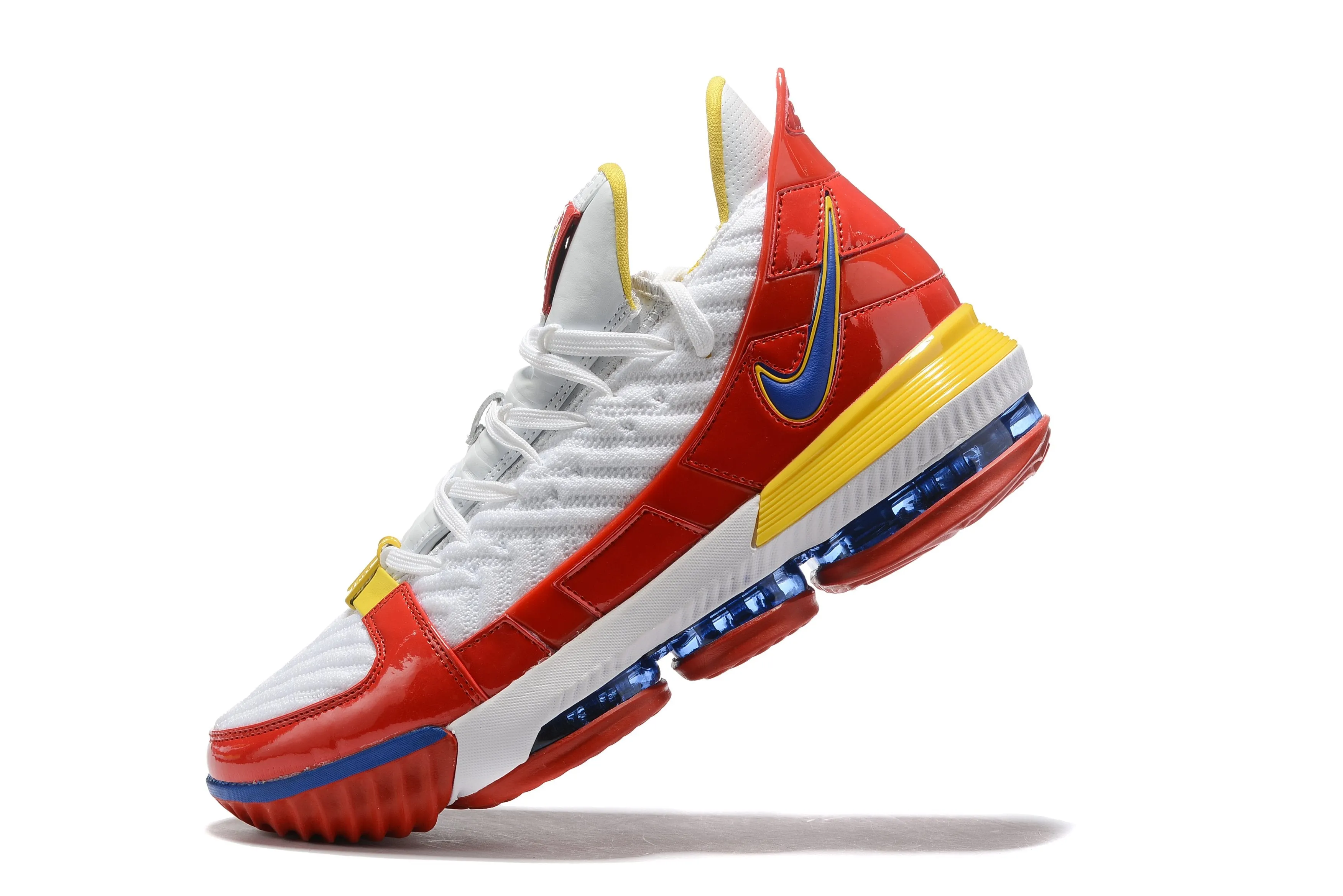Nike Lebron XVI 16 SB White Red Yellow Sneaker Shoes Sale Men Size 7-13 Sale Asics Running Shoes Uk