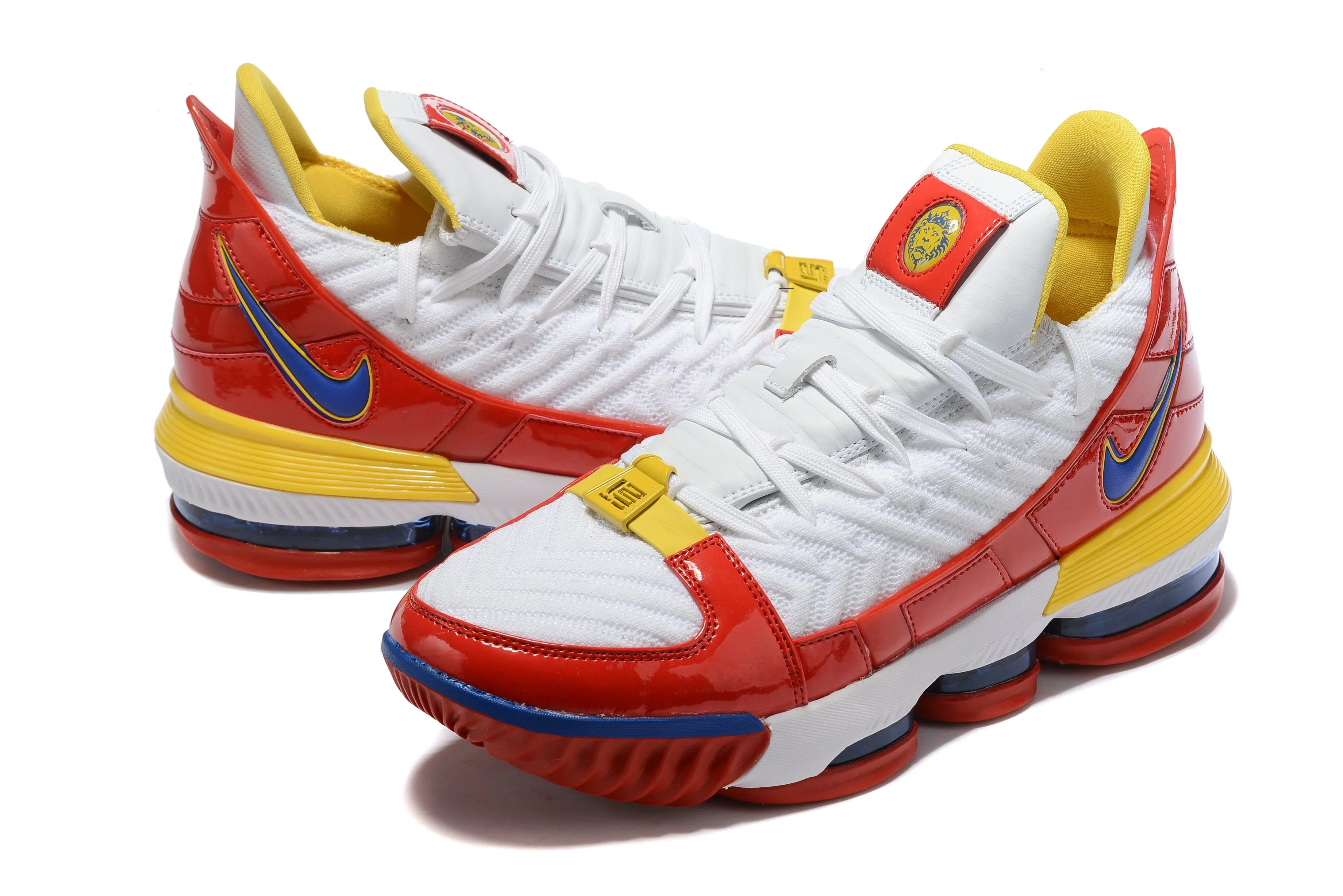 Nike Lebron XVI 16 SB White Red Yellow Sneaker Shoes Sale Men Size 7-13 Hiking Shoes Asics