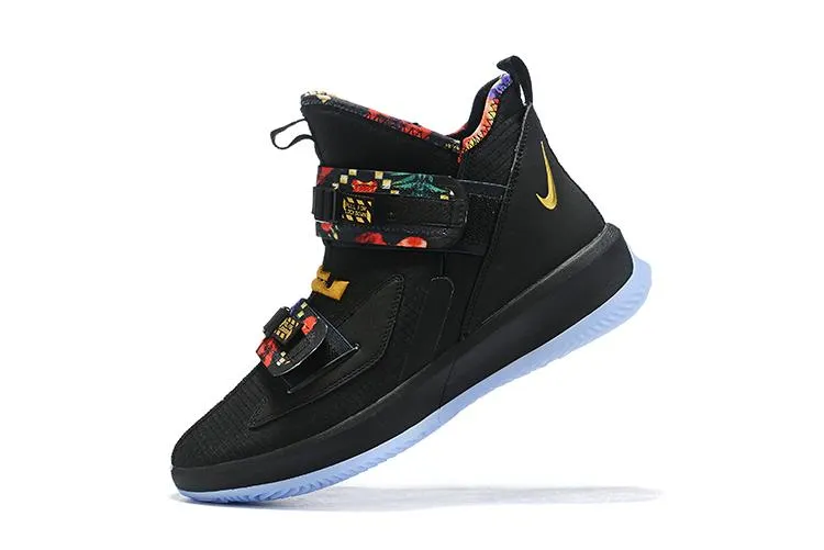 Asics Shoes In Store Near Me Nike Lebron Soldier XIII 13 Black Multicolor Men Sneaker Shoes Sale Size US7,8,8.5,9,10,11,12