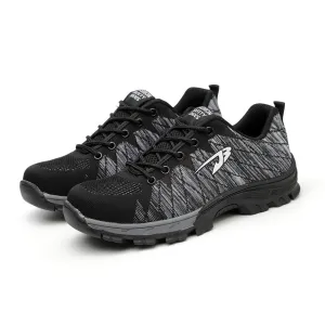 Lightweight Safety Shoes for Men Steel Toe Work Shoes Non-Slip Protective Sneaker Best Slip On Work Boots Steel Toe