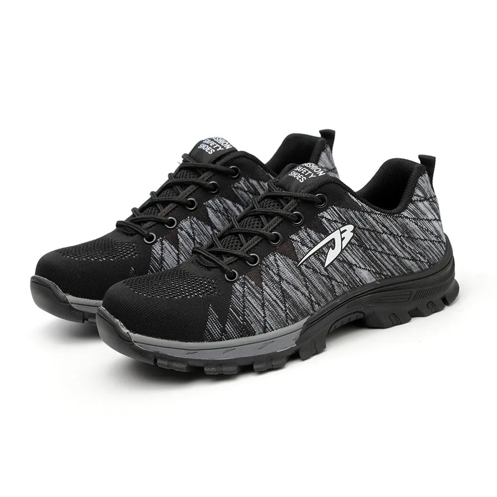 Work Boots That Are Comfortable Lightweight Safety Shoes for Men Steel Toe Work Shoes Non-Slip Protective Sneaker