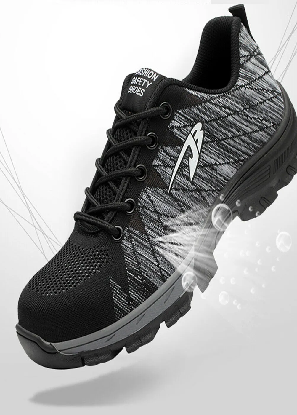 Lightweight Safety Shoes for Men Steel Toe Work Shoes Non-Slip Protective Sneaker Cheap Work B