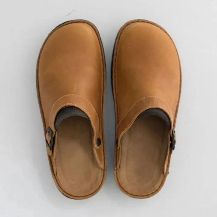 Slippers Theft Limited Time Offer 49% OFFOrthopedic Shoes / Leather Slippers For Men