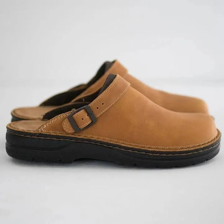 Limited Time Offer 49% OFFOrthopedic Shoes / Leather Slippers For Men Slippers With Fleece Lining