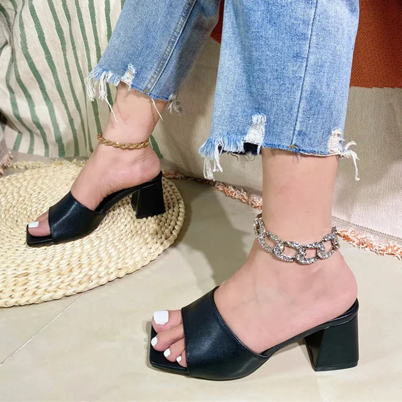 Slides With Socks Liyke hochwertige gemtliche Leder Frauen Hausschuhe Sandalen Mode Open Toe Low Square Heels Panto letten Outdoor Casual Beach Slides Schuhe