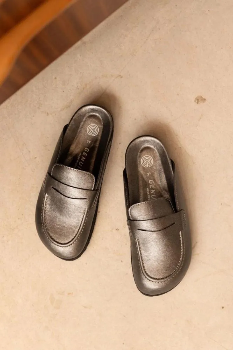 Lois Vegan Grafito High Suede Loafers