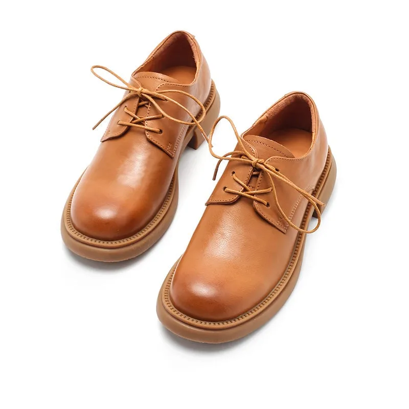 Vegetable Tanned Leather Derby Shoes Lace Up Oxfords in Brown/Khaki/Black Olin Winchester Oxford