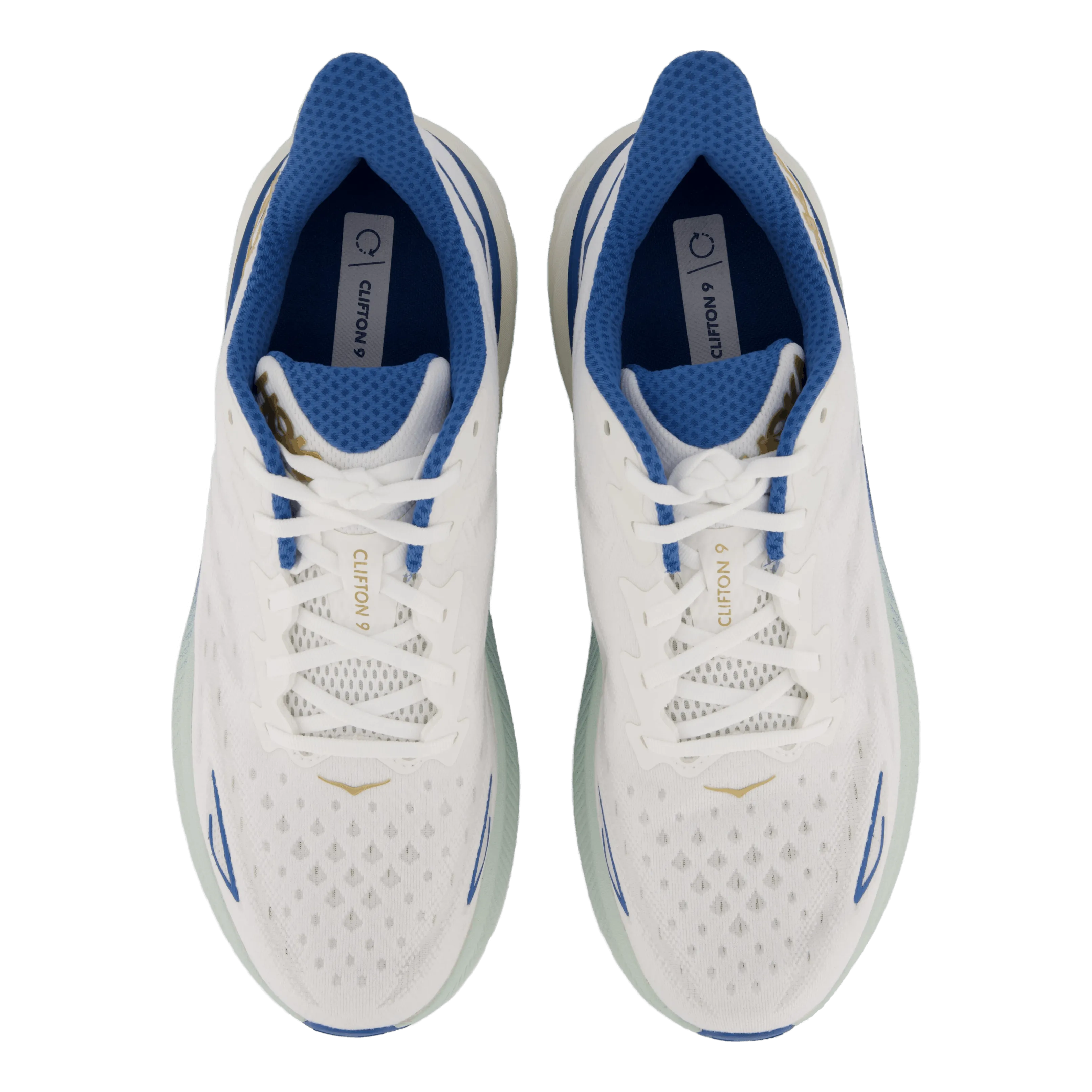 M Clifton 9 Frost / Gold Zegama 2 Trail Running Shoes