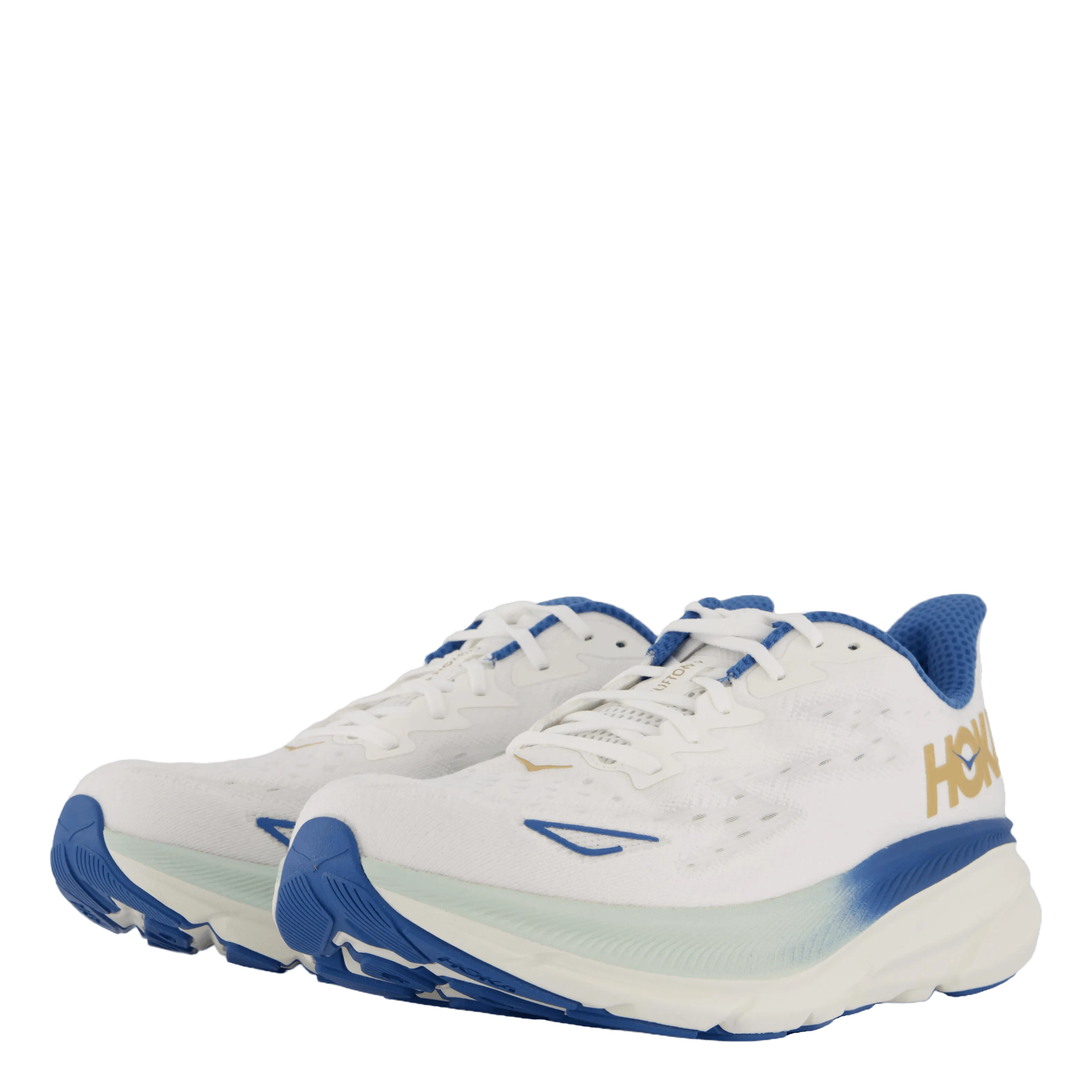 M Clifton 9 Frost / Gold Walking Shoes And Running Shoes