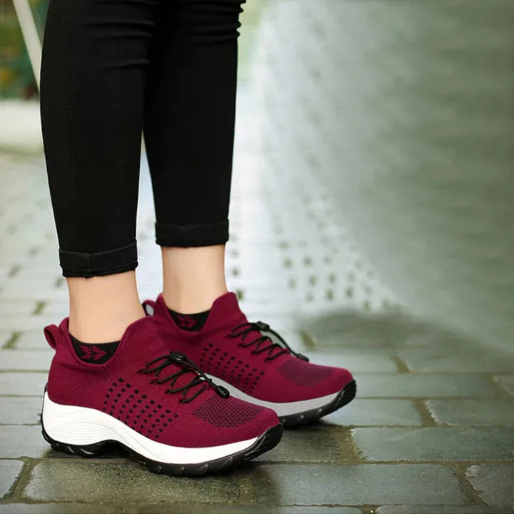 2025 NewWomen Stretch Cushion Shoes Wool Sneakers