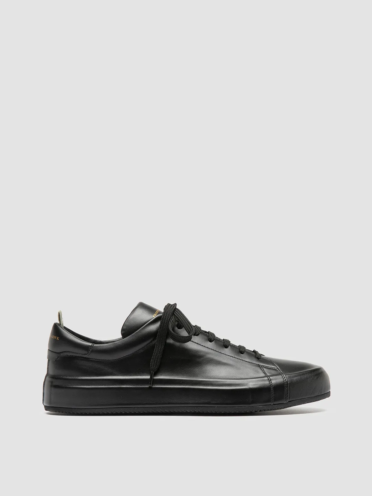 EASY 001 - Black Leather Low Top Sneakers Warranty On Sneakers
