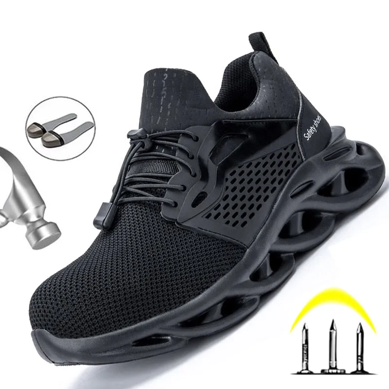 Male Work Sneakers Toe Cap Work Safety Boot Comfort Men Boots Anti-puncture Safety Shoes Men Indestructible Shoes Work Boots Best Metatarsal Work Boots