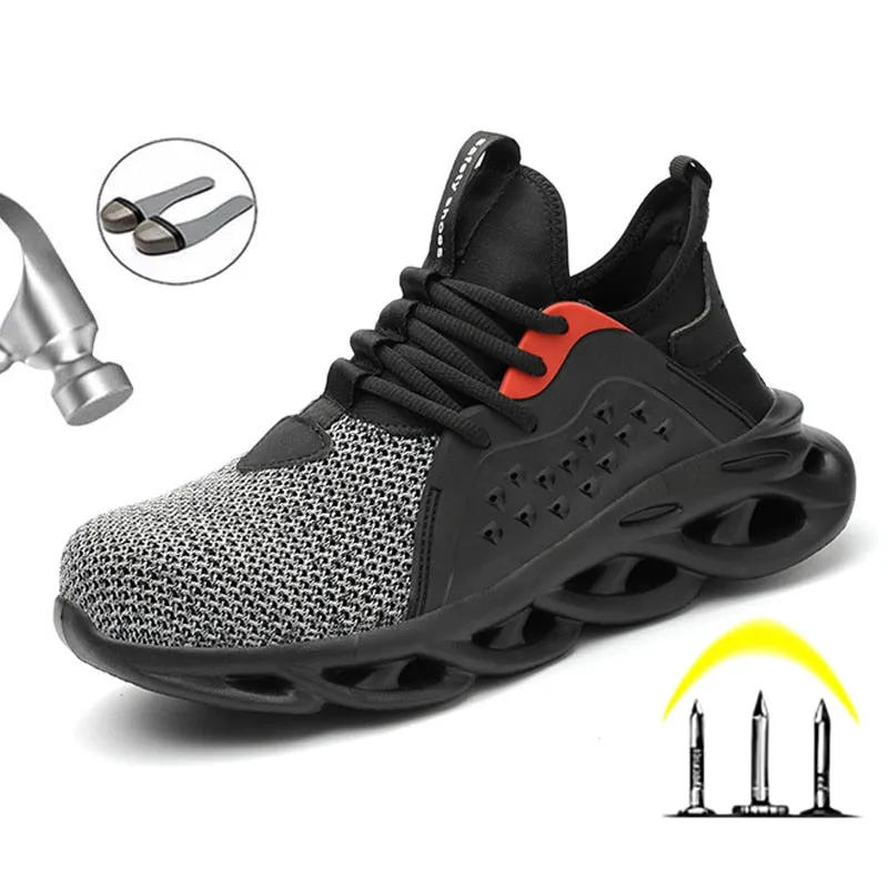Male Work Sneakers Toe Cap Work Safety Boot Comfort Men Boots Anti-puncture Safety Shoes Men Indestructible Shoes Work Boots Best Work Boots For Pipefitters