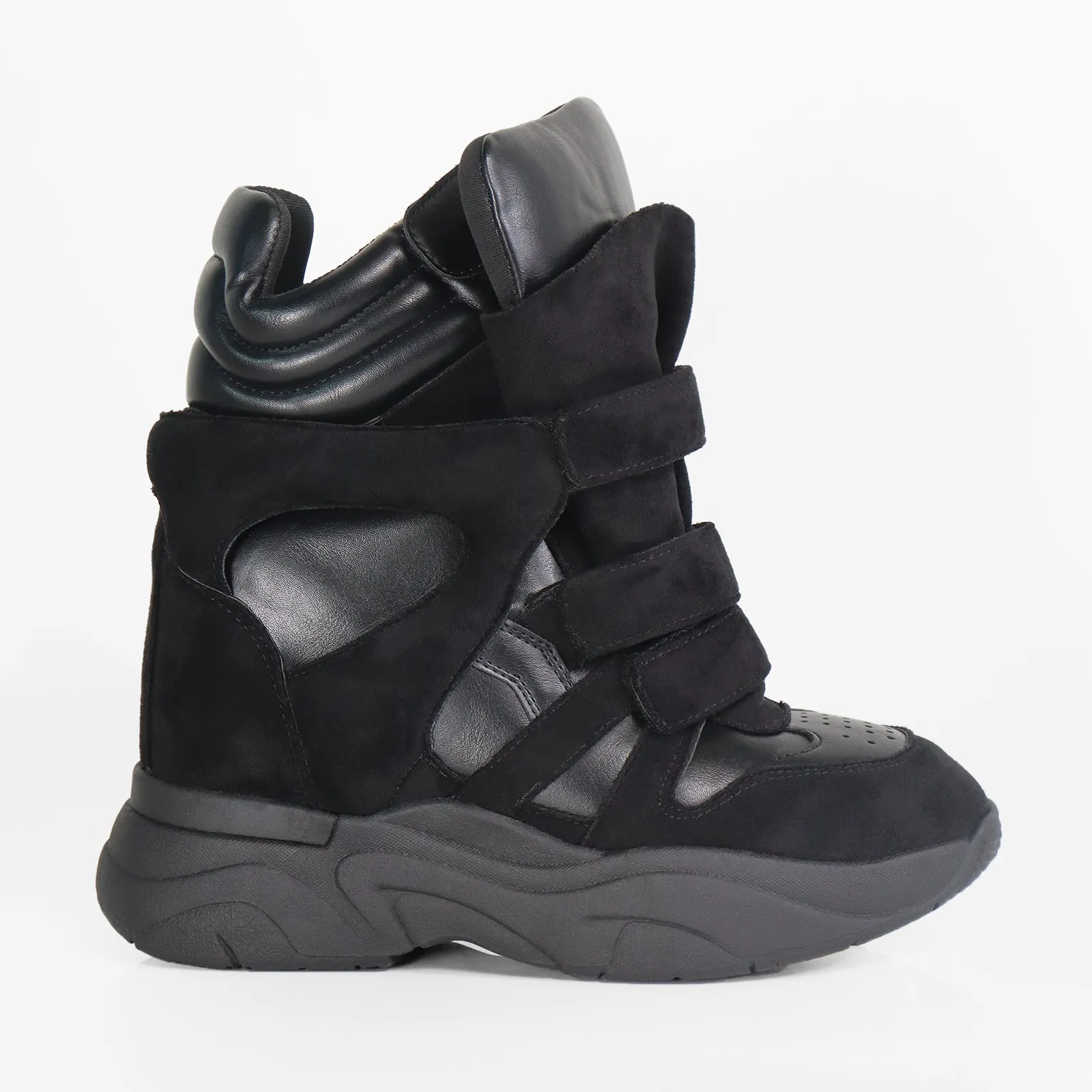 MARANTO-2 WEDGE SNEAKER - BLACK 3d Printed Sneakers