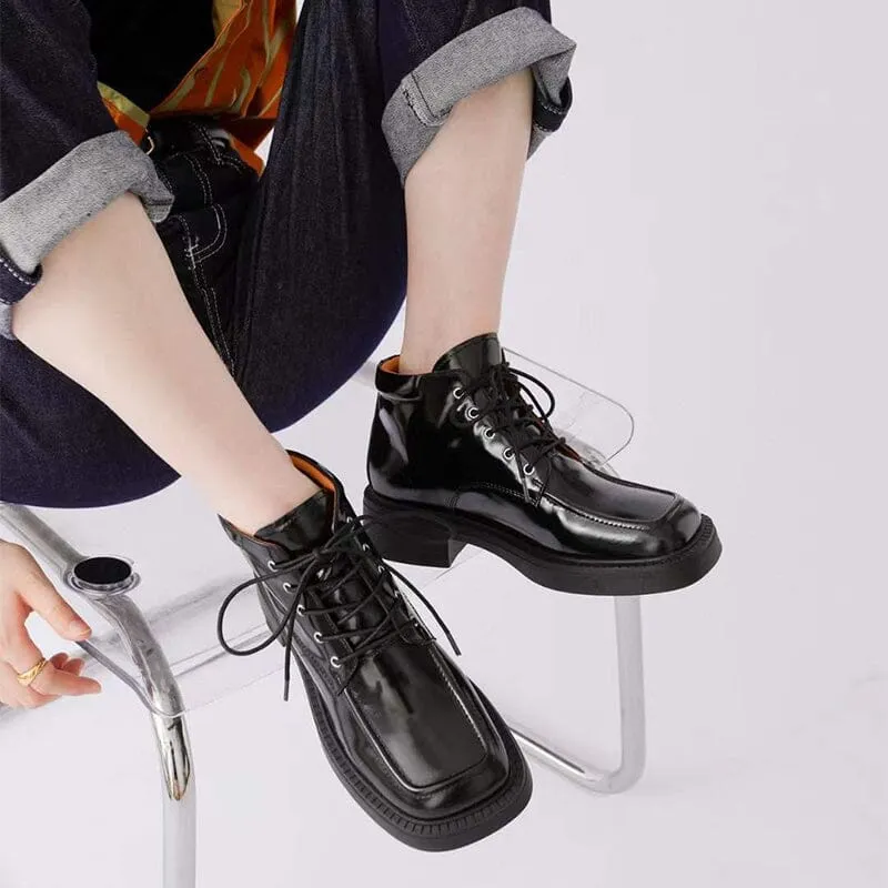 Martin Boots Women Leather Lace-Up Platform Ankle Booties in White/Black/Nude Ralph Lauren Oxford Shirt