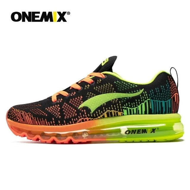 ONEMIX Men's Sport Running Shoes Music Rhythm Men's Sneakers Breathable Mesh Outdoor Athletic Shoe Light Male Shoe Size EU 39-47 Best Wide Fit Running Shoes