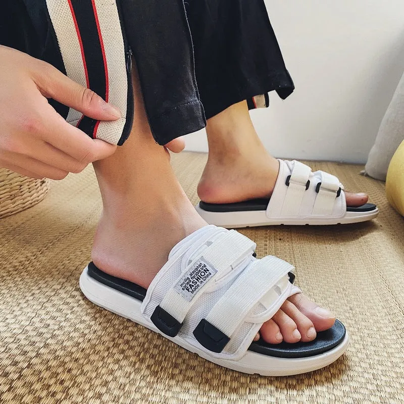 Lace Up Ballerina Slippers Men Beach Shoes Men's Slippers Summer Fashion Non-Slip Beach