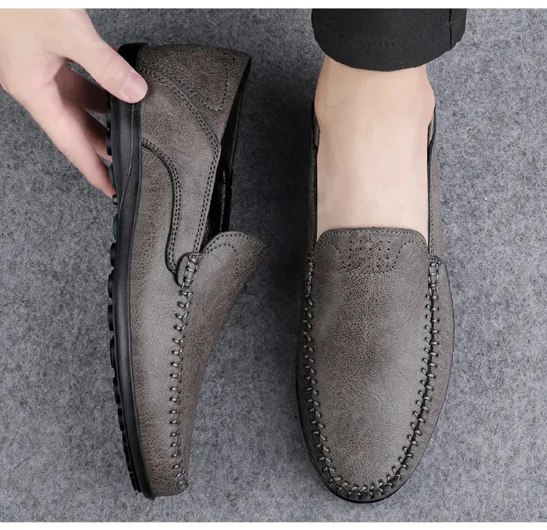 Men Handmade  Breathable Loafers Loafers 2025