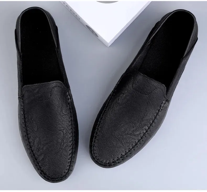 Men Handmade  Breathable Loafers No Socks Loafers
