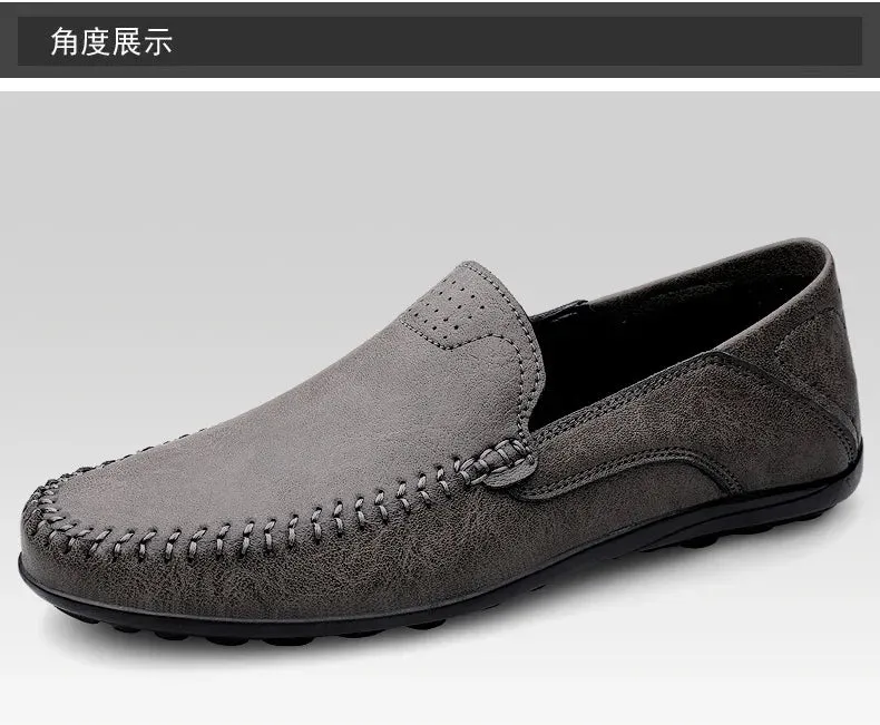 Brown Loafers Men Handmade  Breathable Loafers